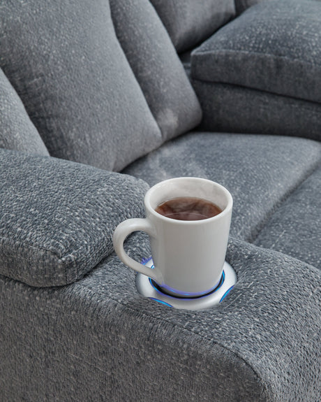 Studio Steel Cave Sofa and Loveseat by Ashley at Eve Furniture