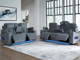Studio Steel Cave Sofa and Loveseat by Ashley at Eve Furniture