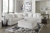 Stupendous 3-Piece Sectional with Ottoman in Alloy by Ashley at Eve Furniture