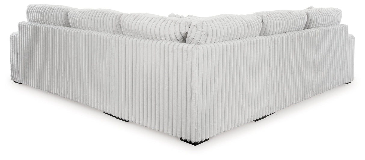 Stupendous 3-Piece Sectional with Ottoman in Alloy by Ashley at Eve Furniture