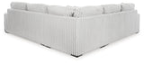 Stupendous 3-Piece Sectional with Ottoman in Alloy by Ashley at Eve Furniture