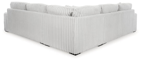 Stupendous 3-Piece Sectional with Ottoman in Alloy by Ashley at Eve Furniture