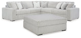 Stupendous 3-Piece Sectional with Ottoman in Alloy by Ashley at Eve Furniture