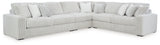 Stupendous 4-Piece Sectional with Ottoman in Alloy by Ashley at Eve Furniture