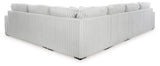 Stupendous 4-Piece Sectional with Ottoman in Alloy by Ashley at Eve Furniture