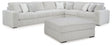 Stupendous 4-Piece Sectional with Ottoman in Alloy by Ashley at Eve Furniture