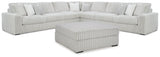 Stupendous 5-Piece Sectional with Ottoman in Alloy by Ashley at Eve Furniture
