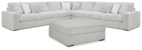 Stupendous 5-Piece Sectional with Ottoman in Alloy by Ashley at Eve Furniture