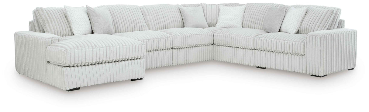 Stupendous 6-Piece Sectional with LAF Chaise by Ashley at Eve Furniture