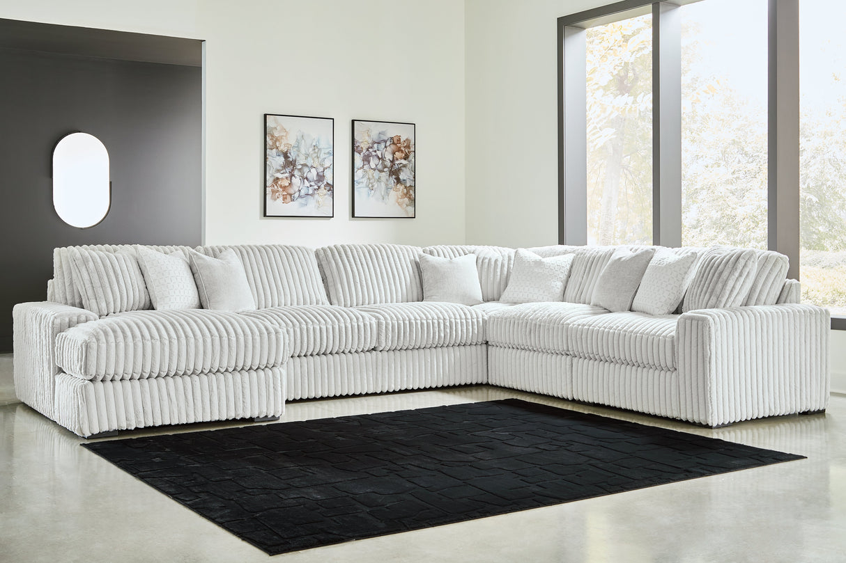 Stupendous 6-Piece Sectional with LAF Chaise by Ashley at Eve Furniture