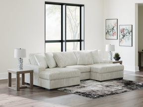 Stupendous Alloy 3-Piece Double Chaise Sectional by Ashley at Eve Furniture