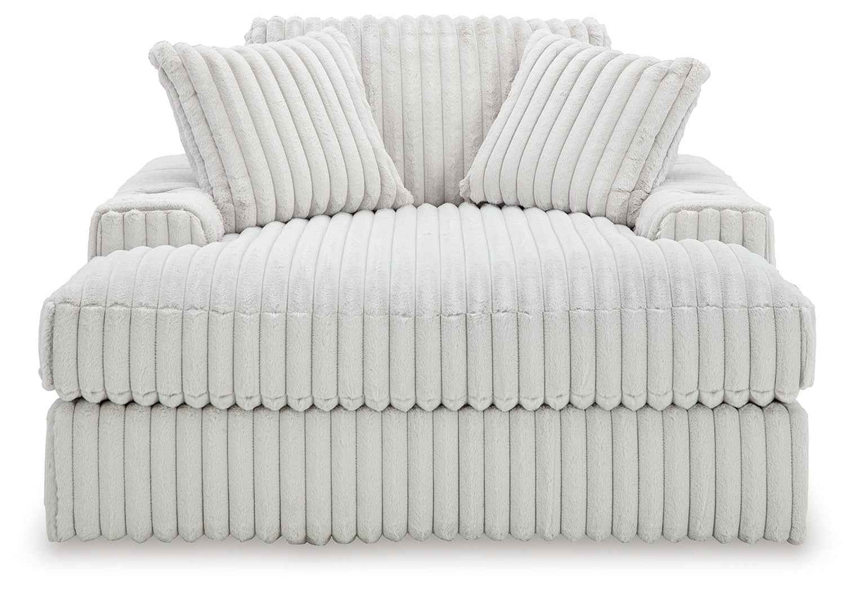 Stupendous Alloy 3-Piece Sectional and Oversized Chaise by Ashley at Eve Furniture