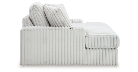 Stupendous Alloy 3-Piece Sectional and Oversized Chaise by Ashley at Eve Furniture