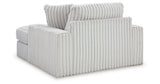 Stupendous Alloy 3-Piece Sectional and Oversized Chaise by Ashley at Eve Furniture
