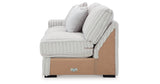 Stupendous Alloy 3-Piece Sectional and Oversized Chaise by Ashley at Eve Furniture