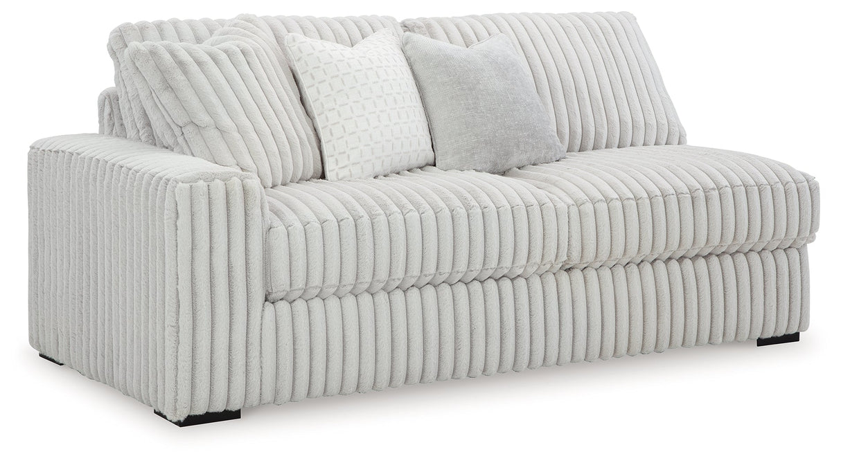 Stupendous Alloy 3-Piece Sectional and Oversized Chaise by Ashley at Eve Furniture