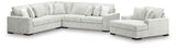 Stupendous Alloy 3-Piece Sectional and Oversized Chaise by Ashley at Eve Furniture