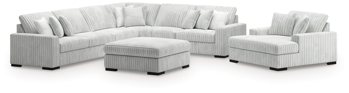 Stupendous Alloy 4-Piece Sectional with Ottoman by Ashley at Eve Furniture