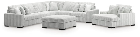Stupendous Alloy 4-Piece Sectional with Ottoman by Ashley at Eve Furniture