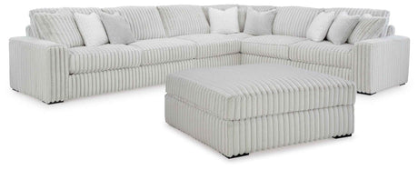 Stupendous Alloy 4-Piece Sectional with Ottoman by Ashley at Eve Furniture