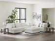 Stupendous Alloy 5-Piece Left Arm Facing Chaise Sectional by Ashley at Eve Furniture