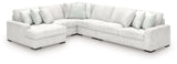 Stupendous Alloy 5-Piece Left Arm Facing Chaise Sectional by Ashley at Eve Furniture