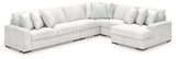 Stupendous Alloy 5-Piece Right Arm Facing Chaise Sectional by Ashley at Eve Furniture