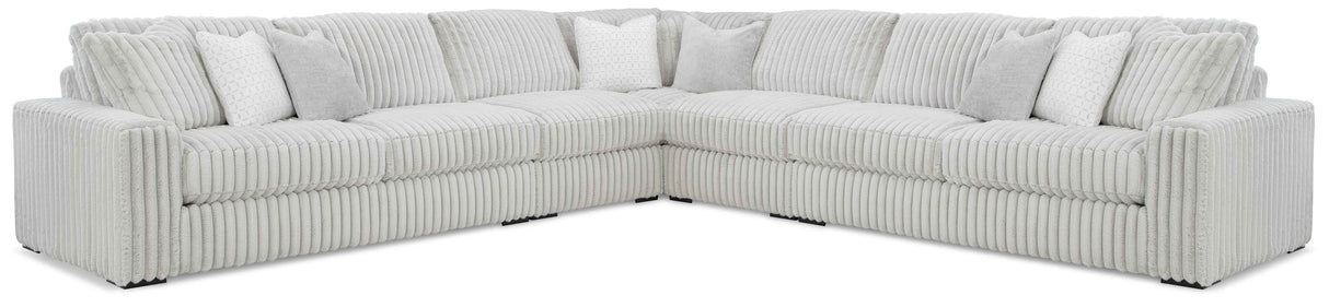 Stupendous Alloy 5-Piece Sectional with Ottoman by Ashley at Eve Furniture