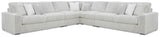 Stupendous Alloy 5-Piece Sectional with Ottoman by Ashley at Eve Furniture