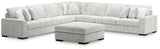 Stupendous Alloy 5-Piece Sectional with Ottoman by Ashley at Eve Furniture