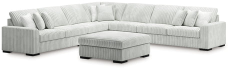 Stupendous Alloy 5-Piece Sectional with Ottoman by Ashley at Eve Furniture