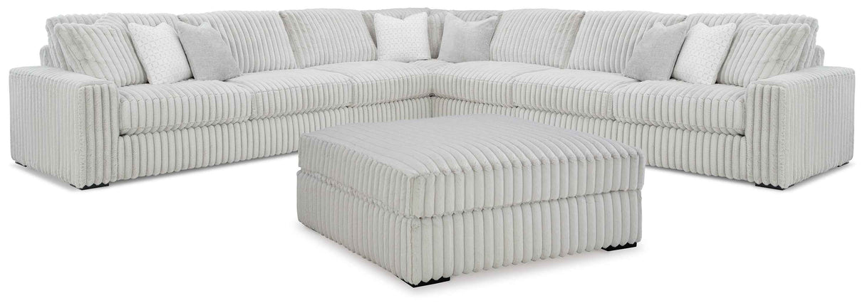 Stupendous Alloy 5-Piece Sectional with Ottoman by Ashley at Eve Furniture