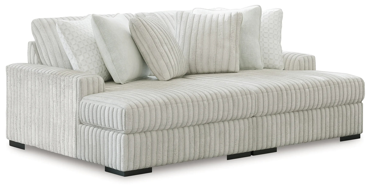 Stupendous Alloy Super Chaise by Ashley at Eve Furniture