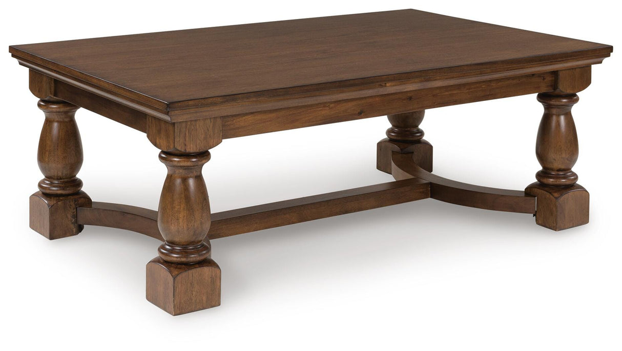 Sturlayne Brown Coffee Table and 2 End Tables by Ashley at Eve Furniture