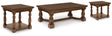 Sturlayne Brown Coffee Table and 2 End Tables by Ashley at Eve Furniture