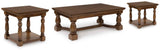 Sturlayne Brown Coffee Table and 2 End Tables by Ashley at Eve Furniture