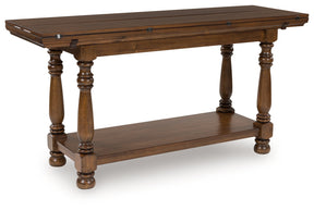 Sturlayne Brown Flip Top Sofa Table by ASHLEY FURNITURE at Eve Furniture
