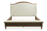 Sturlayne Brown King Upholstered Panel Bed with Footboard Bench by Ashley at Eve Furniture