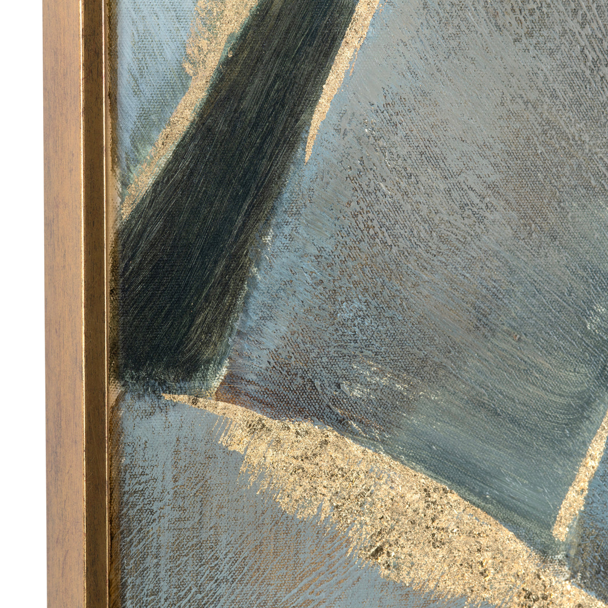 Stylized Palms Blue/Gold Canvas by Crestview at Eve Furniture