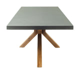 Suan Gray Outdoor Rectangular Dining Table by Zuomod at Eve Furniture