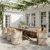 Suan Gray Outdoor Rectangular Dining Table by Zuomod at Eve Furniture