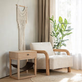 Subliem Cotton White Accent Chair by Zuomod at Eve Furniture