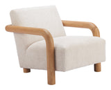 Subliem Cotton White Accent Chair by Zuomod at Eve Furniture