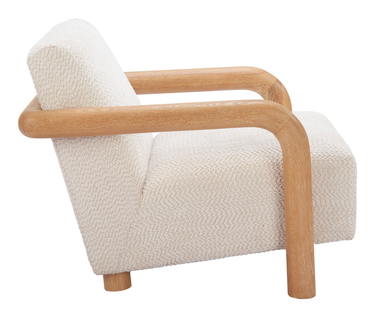 Subliem Cotton White Accent Chair by Zuomod at Eve Furniture
