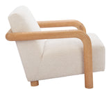 Subliem Cotton White Accent Chair by Zuomod at Eve Furniture