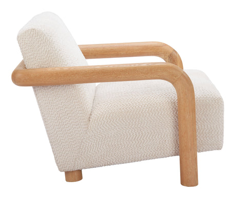 Subliem Cotton White Accent Chair by Zuomod at Eve Furniture