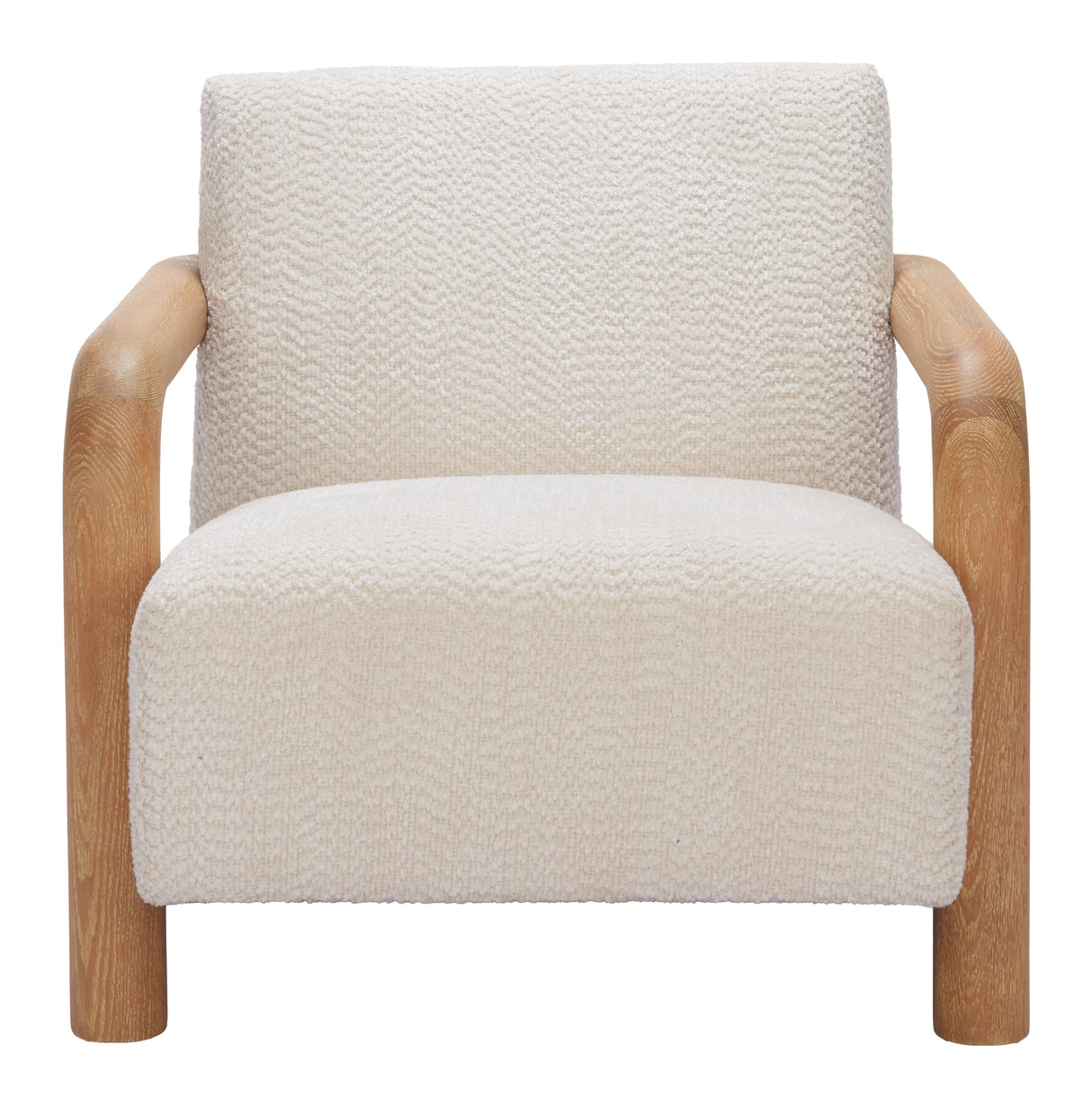 Subliem Cotton White Accent Chair by Zuomod at Eve Furniture