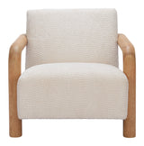Subliem Cotton White Accent Chair by Zuomod at Eve Furniture