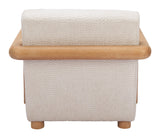 Subliem Cotton White Accent Chair by Zuomod at Eve Furniture