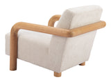 Subliem Cotton White Accent Chair by Zuomod at Eve Furniture